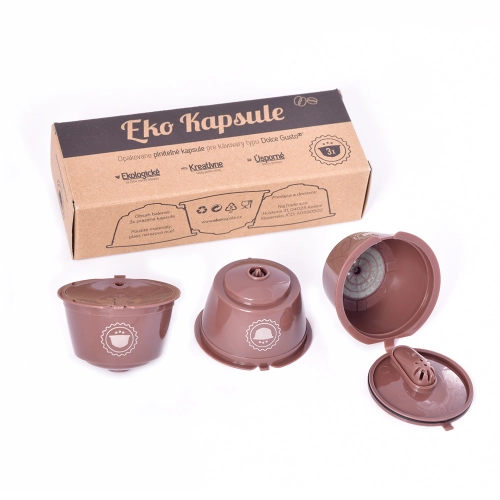 Daugkartinio naudojimo EKO kapsulės, skirtos Dolce Gusto® - 3 vnt