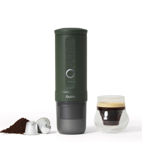 OutIn Nano 2 (Forest green) – kelioninis kavos virimo aparatas