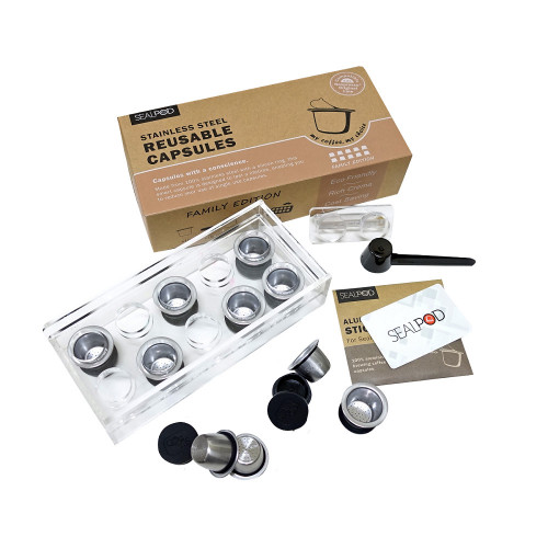 Daugkartinio naudojimo kapsulės SEALPOD, skirtos Nespresso ® - 10 vnt